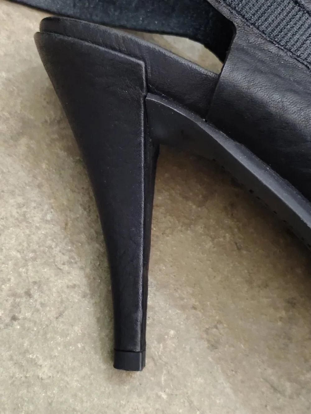 Pedro Garcia Black Leather Slingback Heels